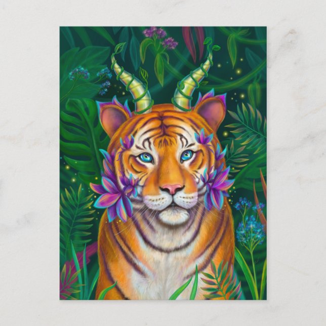 Fantasy Tiger Postcard (Front)