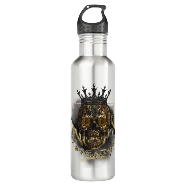 Fantasy Trade Design | Crypto Btc | Affirmations 710 Ml Water Bottle (Front)