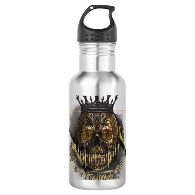 Fantasy Trade Design | Crypto Btc | Affirmations 710 Ml Water Bottle (Front)