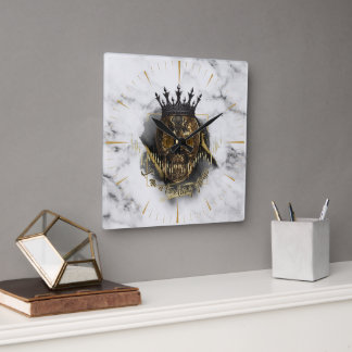 Fantasy Trade Design | Crypto Btc | Affirmations Square Wall Clock