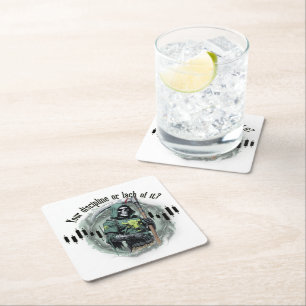 Fantasy trade design Grim Reaper motivation Square Paper Coaster