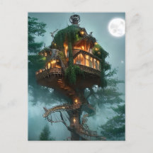 Fantasy Tree House Digital Art