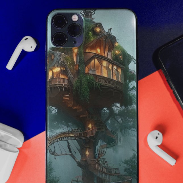 Fantasy Tree House Digital Artwork  iPhone Case (Creator Uploaded)