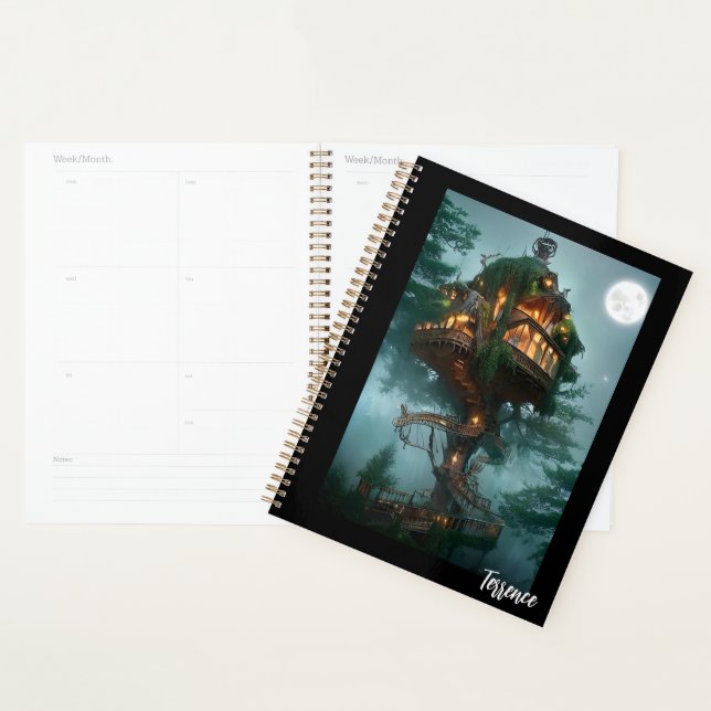 Fantasy Tree House Digital Artwork   Planner (Display)