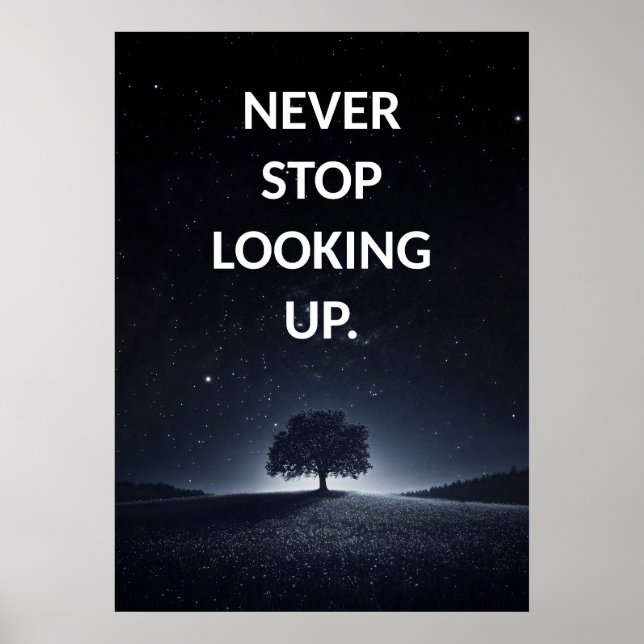 Fantasy Tree Motivational Positive Poster (Front)