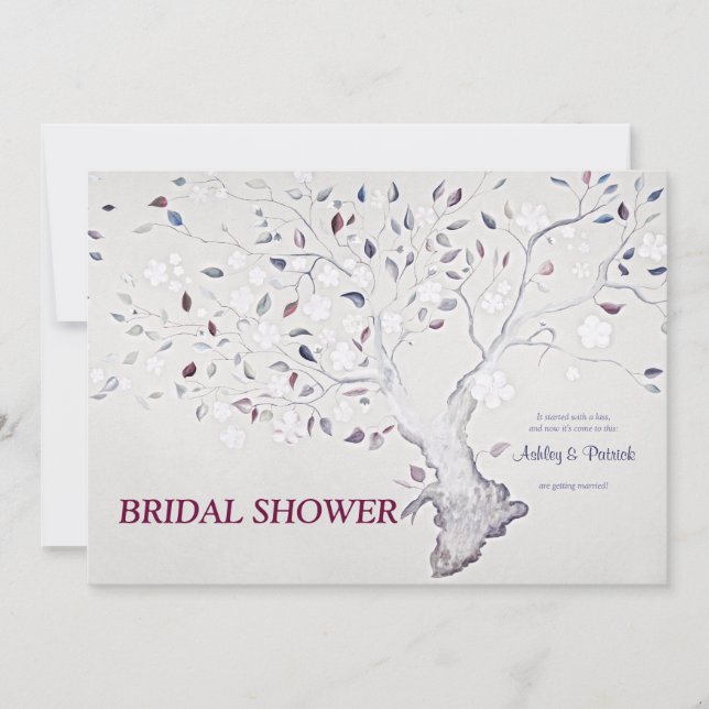 Fantasy Tree Wedding Bridal Shower Invitation (Front)