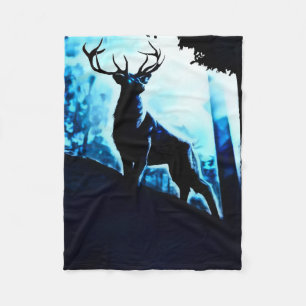 Fantasy Trophy Buck Airbrush Art Fleece Blanket