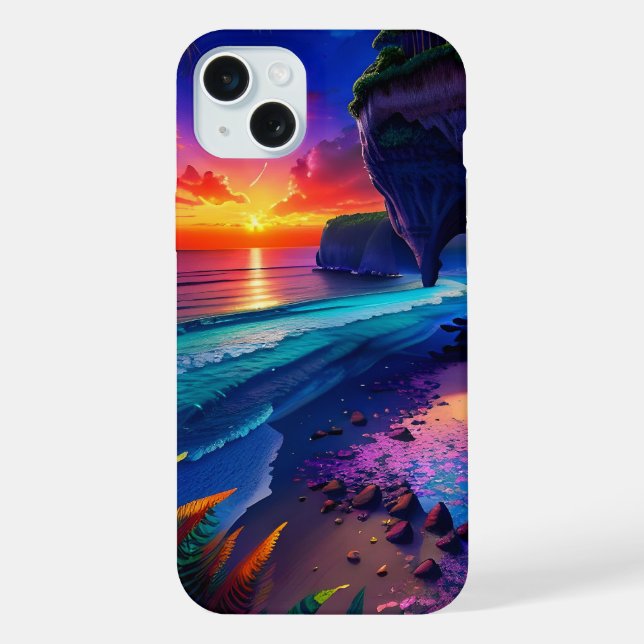 Fantasy Tropical Beach Four iPhone Case (Back)