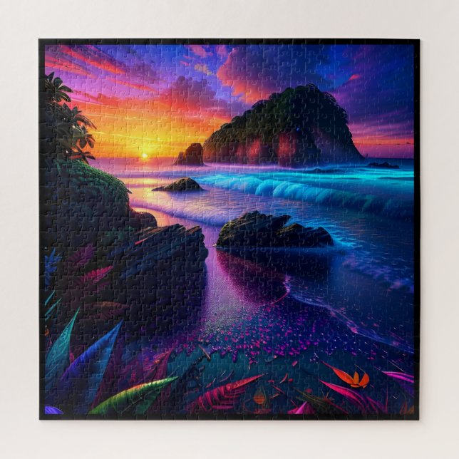 Fantasy Tropical Beach One Jigsaw Puzzle (Vertical)