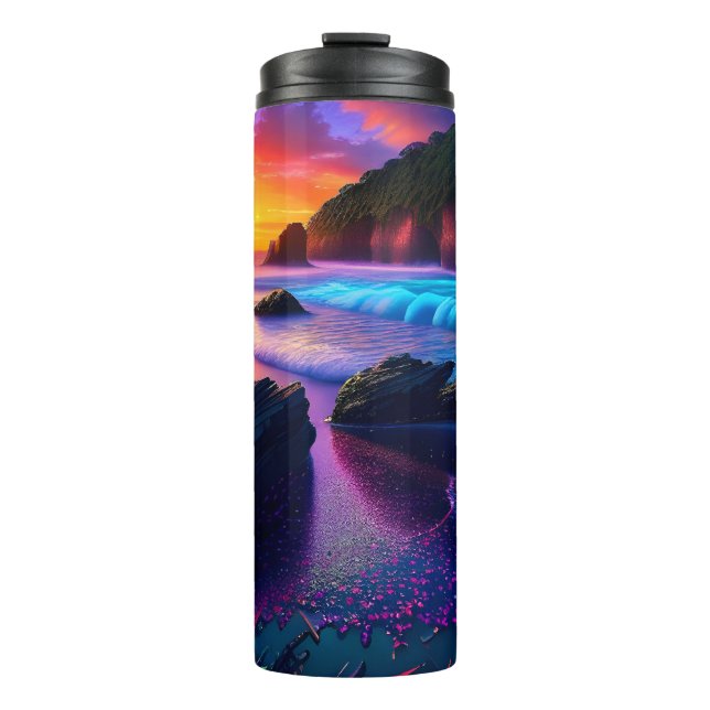 Fantasy Tropical Beach One Thermal Tumbler (Front)