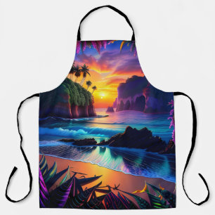 Fantasy Tropical Beach Three Apron