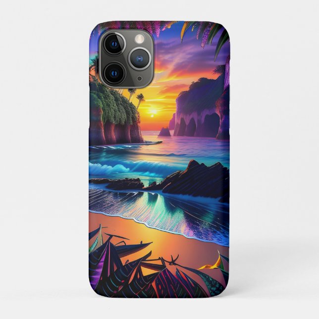 Fantasy Tropical Beach Three Case-Mate iPhone Case (Back)