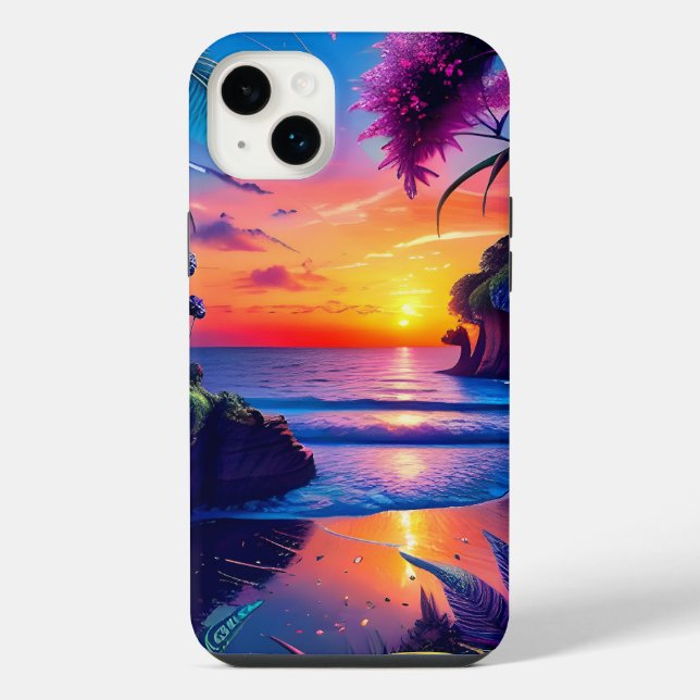 Fantasy Tropical Beach Two iPhone Case (Back)