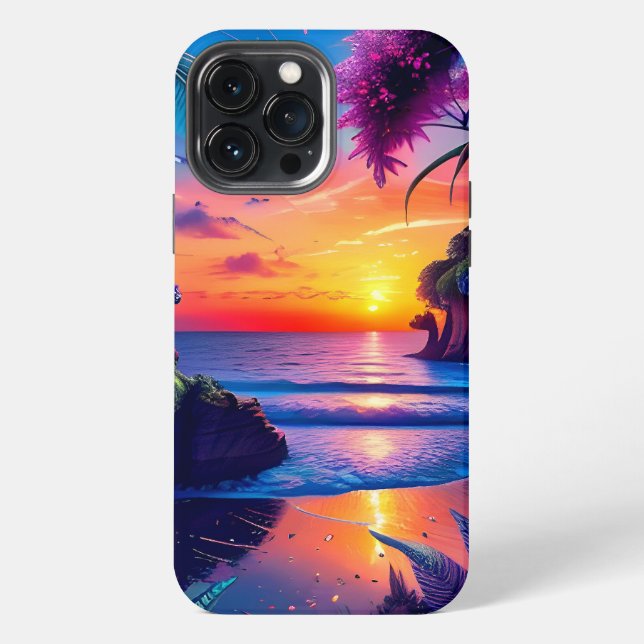 Fantasy Tropical Beach Two iPhone Case (Back)