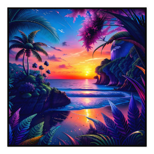 Fantasy Tropical Beach Two Photo Print