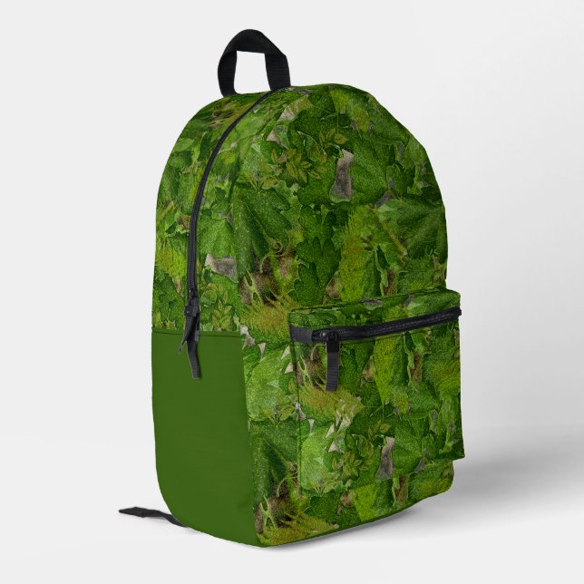 Fantasy Tropical Forest Printed Backpack (Back Corner Left)