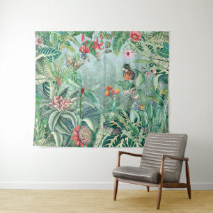 Fantasy Tropical Jungle Tapestry