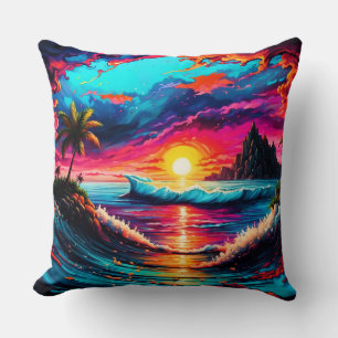 Fantasy Tropical Sunset Cushion