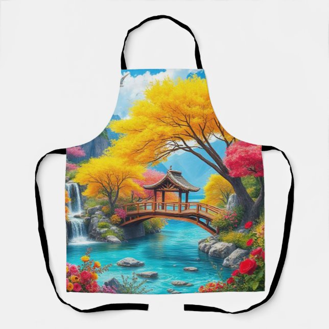 Fantasy Turquoise River ” Apron (Front)