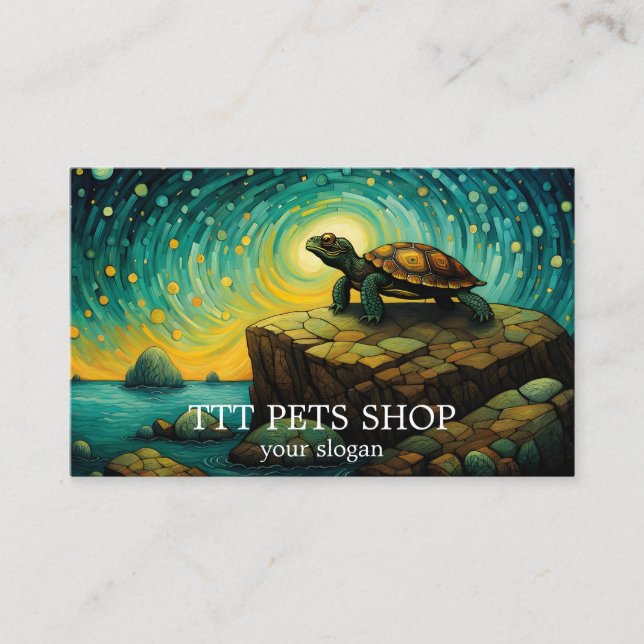 Fantasy Turtle   Business Card (Front)