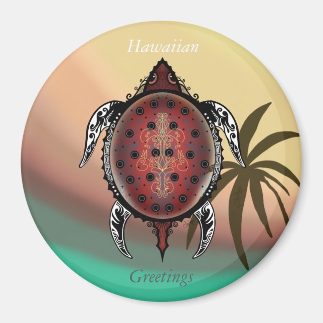 Fantasy Turtle Tattoo Magnet (Front)