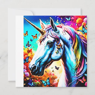 Fantasy Unicorn Design Holiday Card