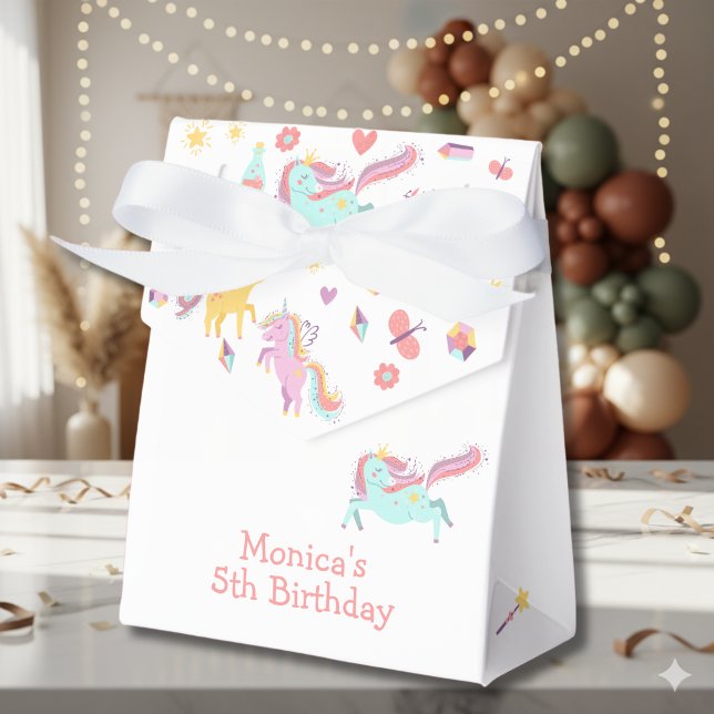 fantasy unicorn magic is all around birthday favour box (Creator Uploaded)