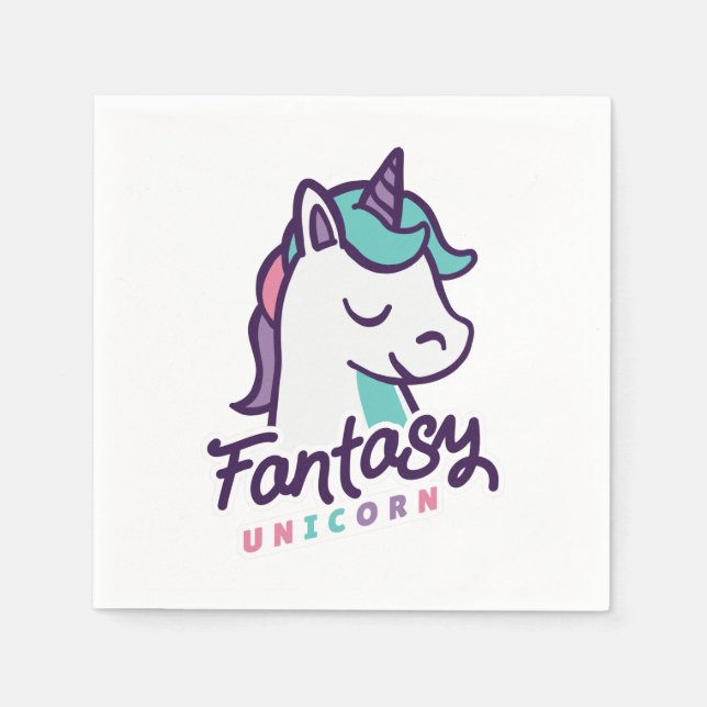 Fantasy Unicorn Napkin (Front)