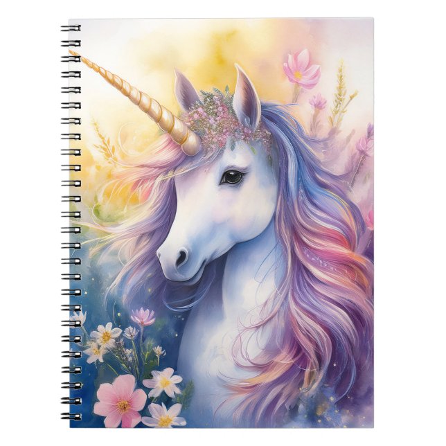 Fantasy Unicorn Notebook 6.5 x 8.75 inch (Front)
