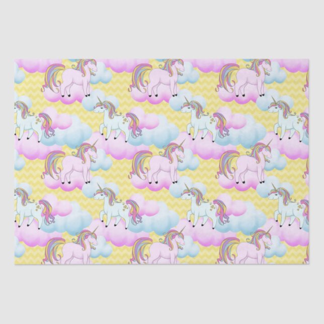 Fantasy unicorn pattern girls party tissue paper (Front)