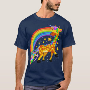 Fantasy Unicorn Rainbow Girafficorn Cute Giraffe A T-Shirt