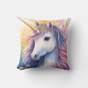 Fantasy Unicorn Throw Pillow