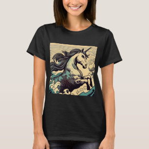 Fantasy Unicorn - Woodcut 3 T-Shirt