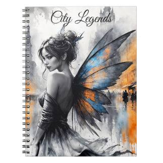 Fantasy urban fairy elegant beauty dreamy lights notebook