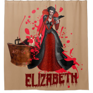 Fantasy Vampire Blood Countess Shower Curtain