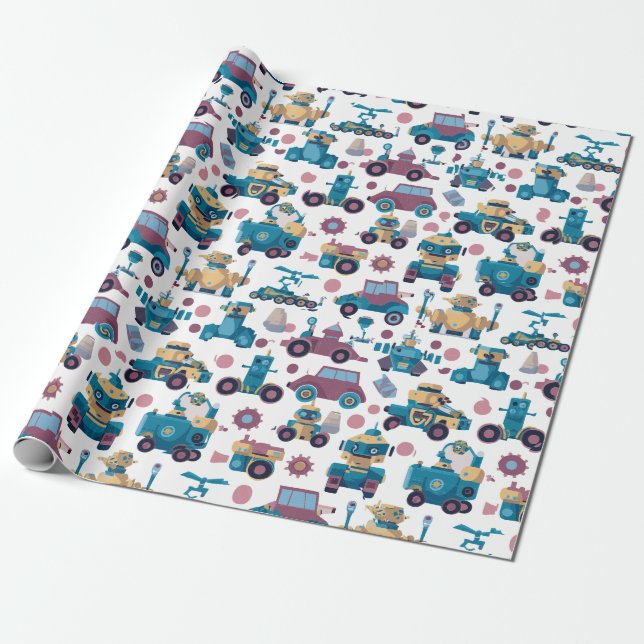 Fantasy Vehicles  Wrapping Paper (Unrolled)