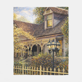 Fantasy Victorian Gingerbread I Fleece Blanket