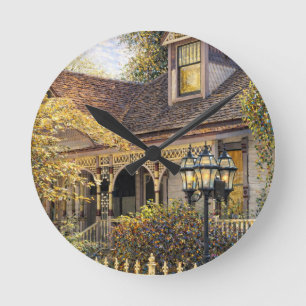 Fantasy Victorian Gingerbread I Round Clock