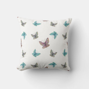Fantasy Watercolor Butterflies Cushion