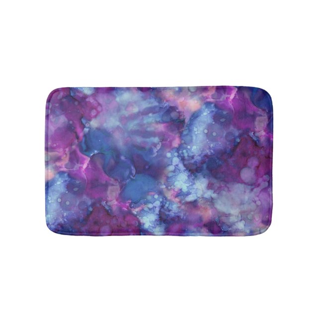 fantasy watercolor - deep space vibe : bath mat (Front)