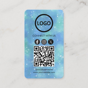 Fantasy Watercolor light blue Custom Cards modern