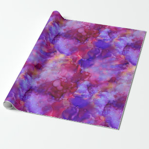 fantasy watercolors, warm tones : wrapping paper