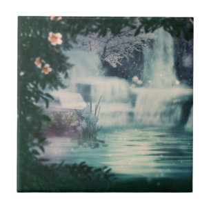 Fantasy Waterfall Cascade Ceramic Tile