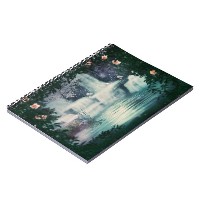 Fantasy Waterfall Cascade Notebook (Left Side)