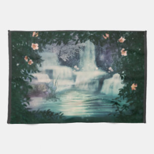 Fantasy Waterfall Cascade Tea Towel