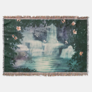 Fantasy Waterfall Cascade Throw Blanket