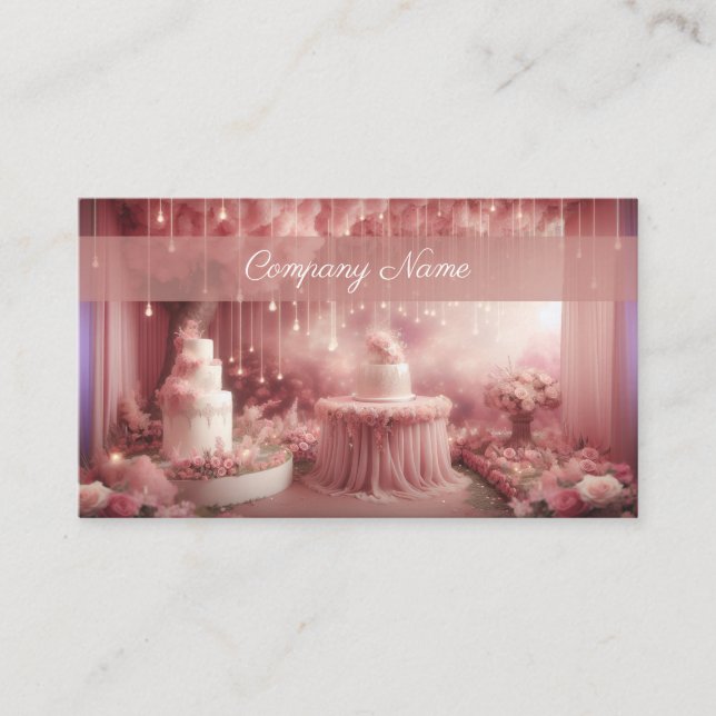 Fantasy Wedding Cake Business Card (Front)