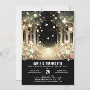 Fantasy Whimsical Woodland Digital Birthday Invitation