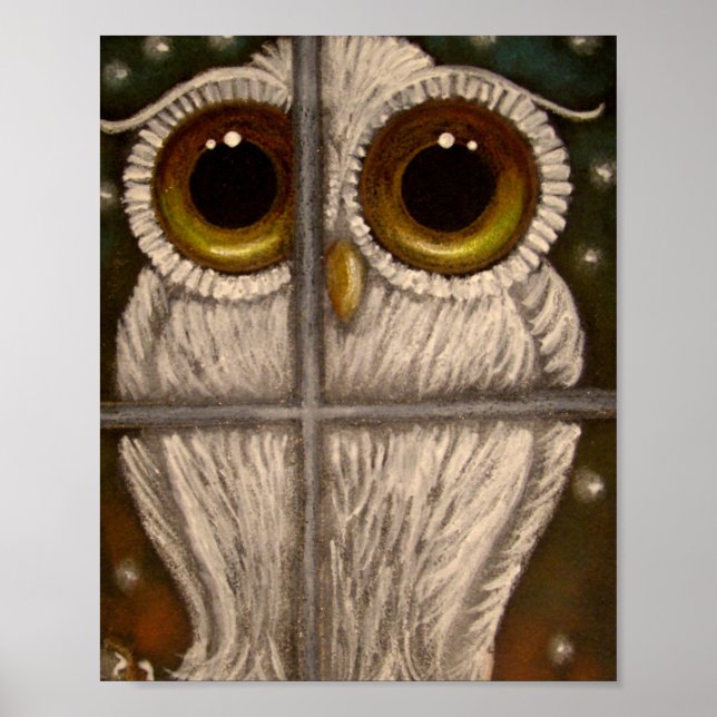 FANTASY WHITE SNOWY OWL Poster (Front)