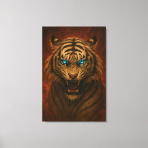 Fantasy White Tiger – Mystic Aura Series Canvas Print
